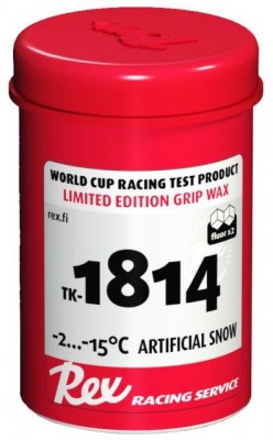 мазь REX ТК-1814 Fluor Grip Wax для искусств. снега  -2°/ -15°С. 45г