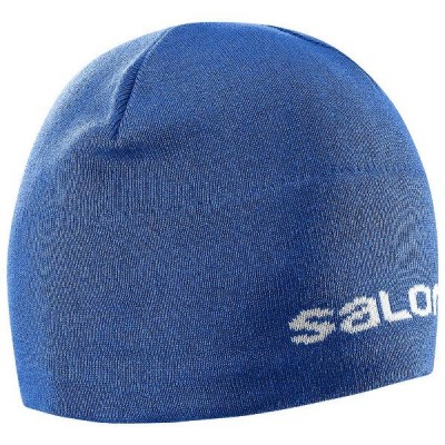 шапка SALOMON BEANIE 390451  син.  30% шерс.