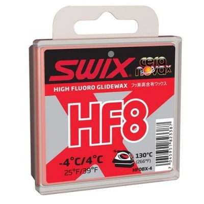парафин HF SWIX HF08X-4 высокофтор. красн. +4°/-4°C 40г