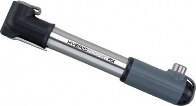 насос TOPEAK Hybrid Rocket RX THR-RX1G  комби насос - воздух/СО2 (баллон с резьбой)  серебр/черн.