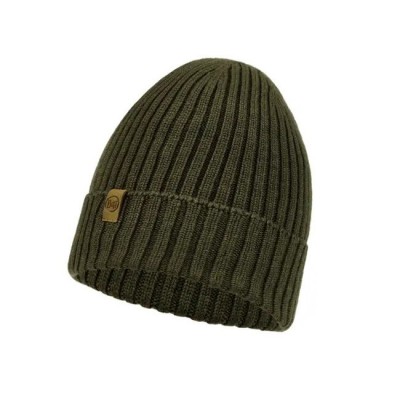 шапка BUFF 124242.809 KNITTED HAT NORVAL FOREST GREEN  хаки  шерсть
