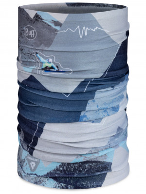 бандана BUFF 134522.707 THERMONET Synth Blue  т-син/сер/голуб.принт