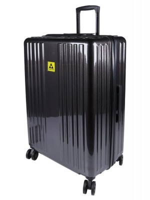 чемодан FISCHER PC Z01020 40л пластик  черн. на колесах  55х39х26см