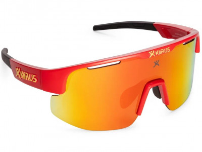 очки KIIRUS SIGMA S 109-01  красн.зерк.+прозр.линзы  узк.красн.оправа