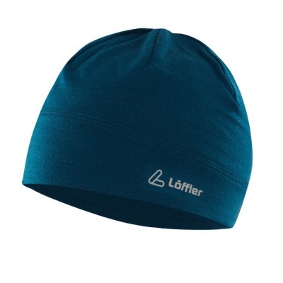 шапка LOFFLER MERINO L26090-470  т-син. 63%шерсть