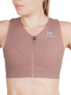 топ-бра NORDSKI TRAINING ZIP W NSW947999 Coffee