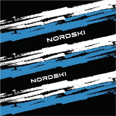 бандана NORDSKI STRIPE BLACK NSV409100  черн/голуб/бел.