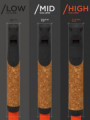 рукоятка ONE WAY CARBON 2.0 MRS GRIP HV OZ80223 16мм  толстая черн. пробк.вставка