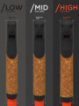 рукоятка ONE WAY CARBON 2.0 MRS GRIP MV OZ80123 16мм  средн. черн. пробк.вставка