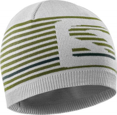 шапка SALOMON FLATSPIN SHORT BEANIE LC11430  св-сер/беж.лого принт