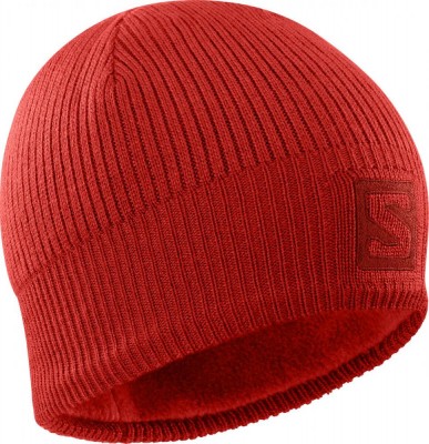 шапка SALOMON LOGO BEANIE LC14212  красн.