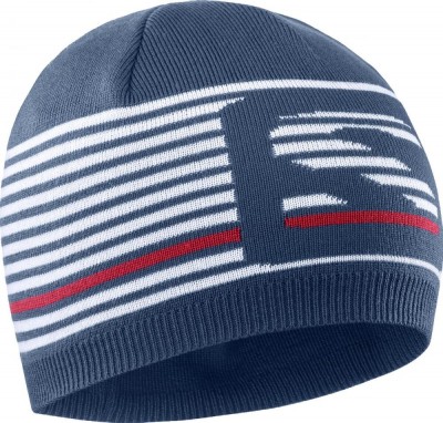 шапка SALOMON FLATSPIN SHORT BEANIE LC14221  т-син/син.лого принт