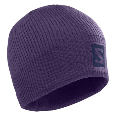 шапка SALOMON LOGO BEANIE LC16247  фиолет.