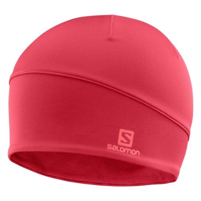 шапка SALOMON ACTIVE BEANIE LC16260  красн-роз.