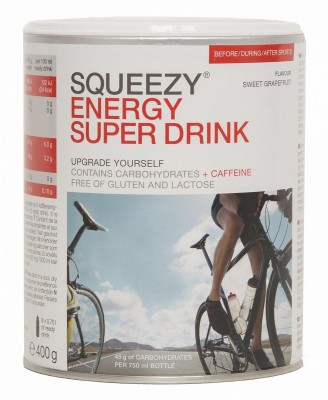 спортивное питание напиток SQUEEZY ENERGY SUPER DRINK 400г (6л) с кофеином